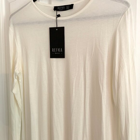 Refka Tag-On White Long-Sleeve Maxi-Midi Dress - Picture 2 of 3